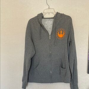 Star Wars Gray Hoodie with Orange Rebel Alliance Logo